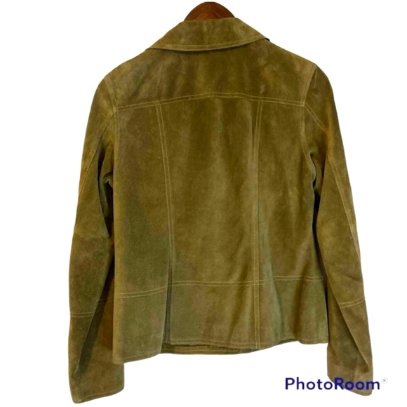 Vintage Classiques Entier Suede Leather Olive Green S - Picture 2 of 11